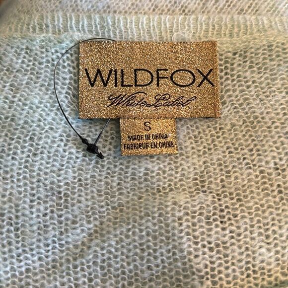 Wildfox White Label mint dice graphic lightweight shredded hem sweater. Small. - Picture 9 of 10